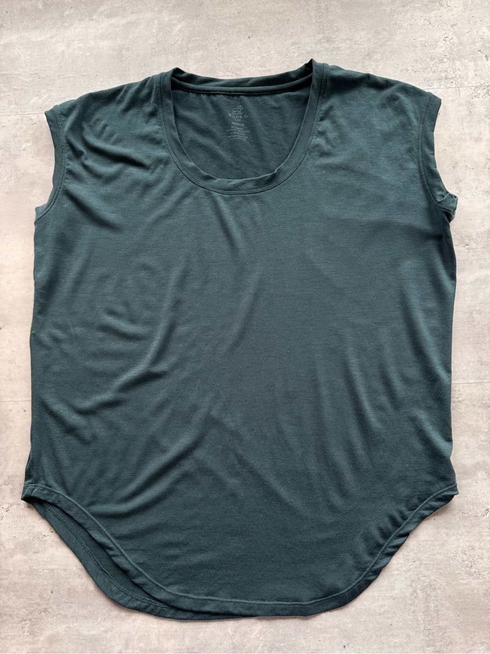 WoolX Gabi Tunic Top, Medium, Pine Green
